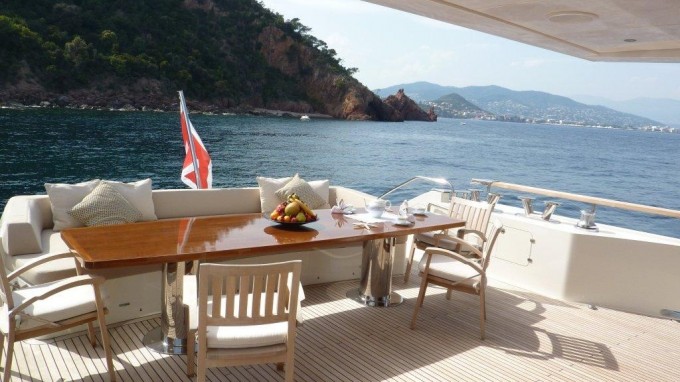 Motor yacht ARION -  Aft Deck Al Fresco Dining